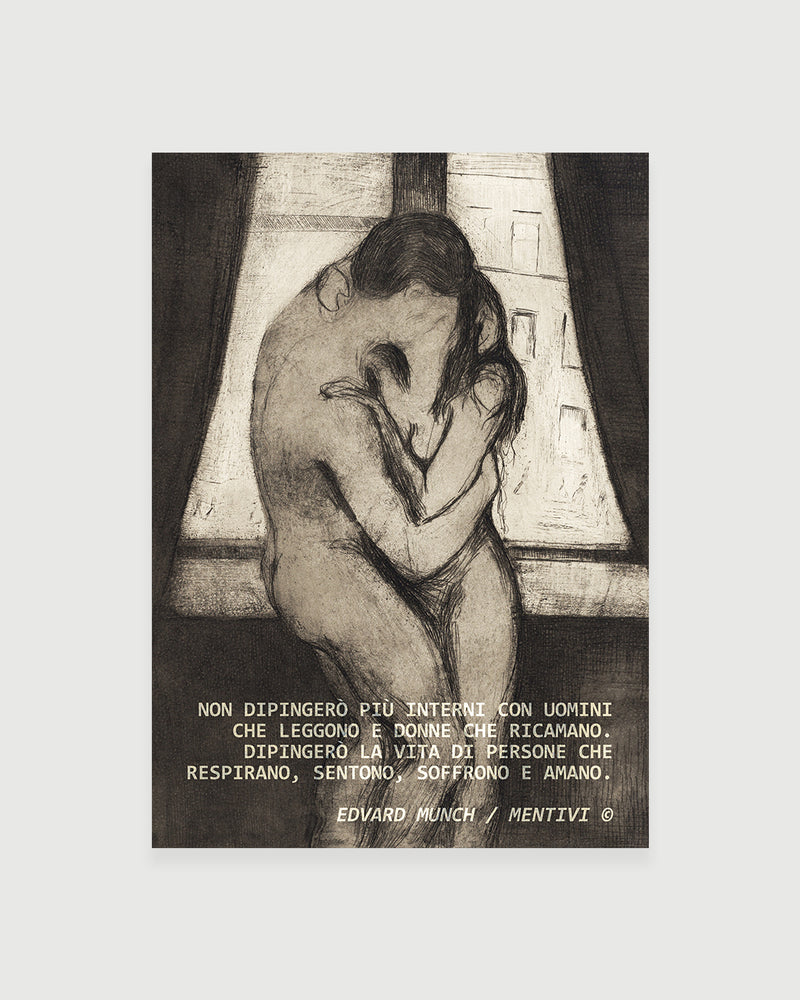 Poster - Il bacio con la finestra (Edvard Munch)